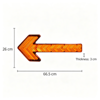 Barre lumineuse directionnelle à LED haute intensité 222W, couleur ambre, boîtier en PC, signalisation de circulation pour la sécurité des camions et des véhicules