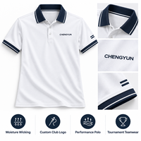 Polo de golf personnalisé minimaliste pour club, performance, tournoi, tenue d'équipe OEM
