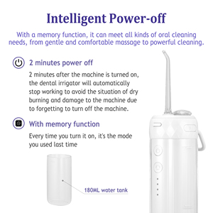 Mini Design <span class=keywords><strong>Oral</strong></span> Irrigator 200ML Réservoir d'eau Buse d'entonnoir en forme de V avec technologie de ligne d'eau à bulles sonique pour le nettoyage des dents - Product Image 3