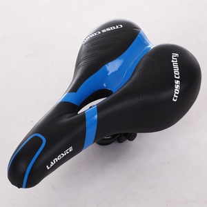 Sillín de bicicleta Langsice Cross Country, color negro y rojo, cómodo cojín para asiento de bicicleta para bicicleta plegable de montaña y carretera 1803 - Product Image 3