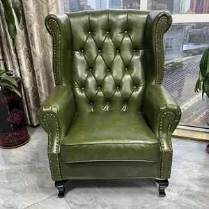 Fauteuil en bois sculpté à la main de style italien, mobilier de salon, fauteuil de luxe en cuir pour une personne, canapé cigare, chaises de détente - Product Image 4