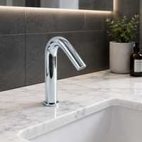 Robinet automatique à capteur moderne, robinet de lavabo monotrou SS04 adapté aux hôtels et à l'usage commercial