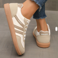 Nouvelles baskets de sport rétro européennes et américaines 2025 pour femmes, grande taille, à lacets, plates, pour l'automne