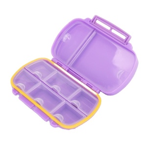 Promotional Portable PP Plastic Pill Box with Customized Color & Logo BSCI Certified Pill Organizer