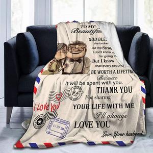 Couvertures de Message personnalisées pour papa <span class=keywords><strong>et</strong></span> maman, cadeaux d'amour pour fille, couverture de lettre polaire en flanelle à impression numérique personnalisée - Product Image 3