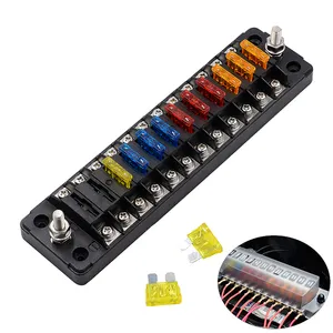 Independent Positive 12 Way Negative Electric Circuits 12way Fuse Box Holder For Boat