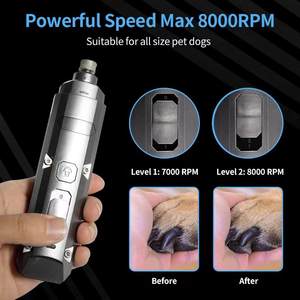 Pengasah Kuku Anjing Profesional 2 Kecepatan Elektrik Isi Ulang Pemangkas Kuku Hewan Peliharaan Perawatan Kaki Tanpa Sakit - Product Image 4