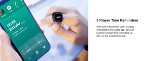 Bague connectée musulmane en plastique avec réveil, Tasbih, Azan, Zikr, étui de chargement, contrôle par application, étanche IP68, écran OLED - Product Image 3