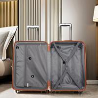 Ensemble de valises de voyage pour homme et femme, logo OEM, luxe, ABS, imperméable, léger, pour les voyages d'affaires