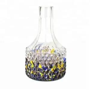 Vase en verre de bouteille Hooka en verre coloré de grande taille 2023
