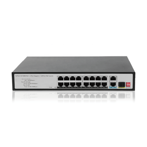 Nóng bán tùy chỉnh 16 100Mbps + 2 Gigabit + 1sfp Ethernet chuyển đổi IEEE802.3af/at 250W SFP 1 Gigabit giao diện điều khiển uplink 1 rack-gắn chuyển đổi - Product Image 1