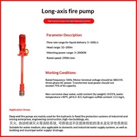 Pompe à incendie XBD verticale à arbre long, raccordement par bride, électrique, pour hydrant d'incendie intérieur et alimentation en eau pour sprinkler automatique