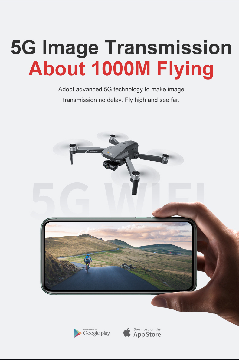 JJRC X19 Drone, 5G Image Transmission About 1OOOM Flying Adopt advanced 5G technology to make image