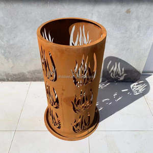 Colonna Braciere in Acciaio Corten Effetto Ruggine per Stufe <span class=keywords><strong>a</strong></span> <span class=keywords><strong>Legna</strong></span> dal Design Moderno - Product Image 6