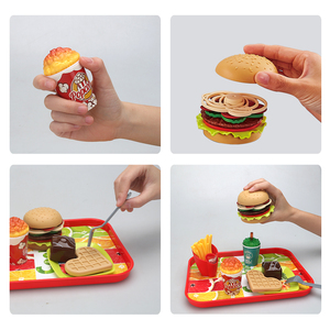 Juego de Comida de Juguete de Hamburguesas Desmontables con Accesorios de Cocina Realistas para Niños, Diversión Imaginativa de Cocinar - Product Image 3