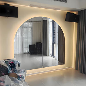Espejo de Pared Redondo con Retroiluminación LED, Sin Marco, con Luz Perimetral Blanca Cálida, Espejo de Pared de Tamaño Completo para Estudio de Danza - Product Image 1