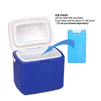 Glacière isotherme en polyuréthane expansé (EPS) de grande capacité (12 L) en plastique HDPE imperméable pour aliments et vin
