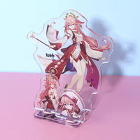 Autocollants personnalisés en film PET avec logo, badges à bouton, présentoirs en acrylique, figurines d'anime en PVC, vinyle auto-adhésif résistant à l'eau et aux UV
