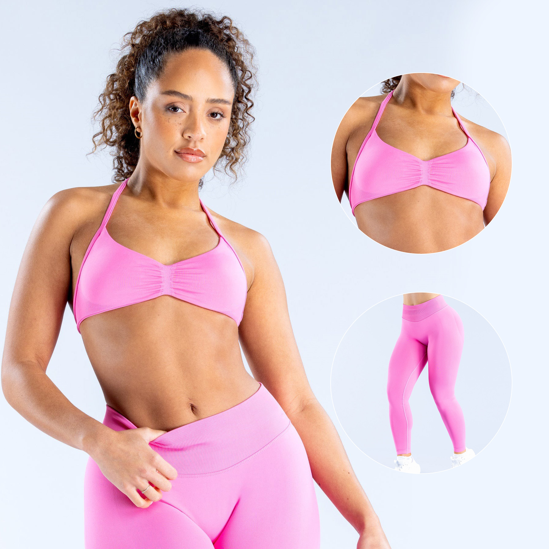 Leggings+Bra - Botanic Pink