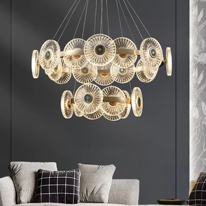 Lampe en verre de luxe de lustre de décoration d'intérieur de style contemporain de maison villa hôtel pour diner - Product Image 5