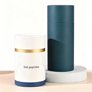 Custom Round Luxury Paper Cylinder <b>Gift</b> <b>Box</b> <b>White</b> Kraft Tube Packaging For Cosmetic Jar Perfume And Essential Oil Small Bottle - Product Image 3