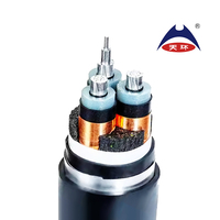 Cable de Alimentación 26/35kV ZR-YJLV22 de 3 Núcleos, 185mm 240mm 300m 400m 500m, Retardante de Fuego, XLPE/Aluminio/PVC/STA, para Ferrocarriles y Centrales Eléctricas