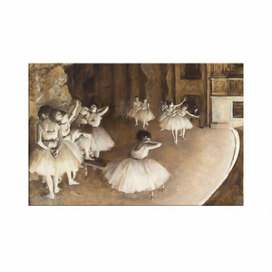 Toile imprimée avec des ballerines vintage sur scène - Art mural élégant sur le thème du ballet, TOILE ENVELOPPEE - Product Image 2