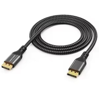 Câble DP 2.0 Mâle-Mâle 8K120Hz HDR Ultra Haute Vitesse Conducteurs Plaqués Or Bande Passante 80 Gbps pour Projecteur Moniteur Ordinateur