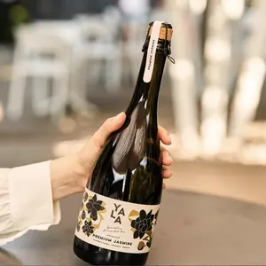 Individuelle Premium-Weinflasche Champagneretikett Goldfolie-Stempelanhänger Verpackungsetiketten