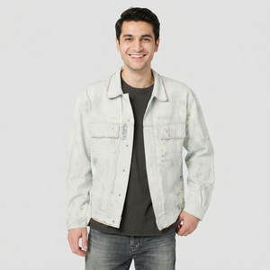 Wholesale New Design <b>Men'S</b> Cotton <b>Long</b> Sleeve Plain Jeans <b>Jackets</b> Trending Product Denim <b>Jacket</b> <b>Men</b> - Product Image 1