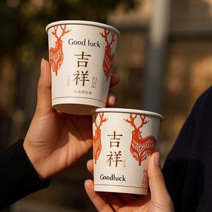 Bán buôn tùy chỉnh in logo đôi tường dùng một lần bọt ly cà phê 4oz đến 20oz kích cỡ với nắp cốc giấy - Product Image 4