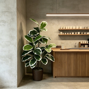 Articoli Decorativi Sempreverdi, <span class=keywords><strong>Albero</strong></span> Artificiale di <span class=keywords><strong>Ficus</strong></span> <span class=keywords><strong>Elastica</strong></span>, Pianta Artificiale in Plastica, Decorazioni Floreali per Matrimoni, Casa, Hotel, Bar - Product Image 4