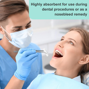 Dental Gauze Rolls Cottons Pads, Nosebleed Kit Accessories #2 Medium 1.5" Mouth Gauze <strong>Nose</strong> Plugs for Dental Clinic, Household - Product Image 6