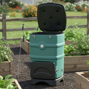 Poubelle de compostage extérieure intelligente 110L pour jardin et cuisine, en plastique, pour compost organique – Meilleure vente - Product Image 5
