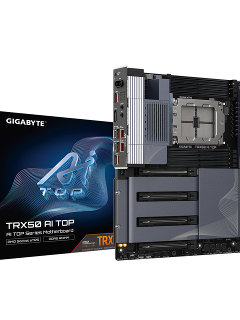 Gigabyte TRX50 AI TOP E-ATX Single Slot Motherboard New AMD AM5 4-Bank Memory Ports AGP 2X