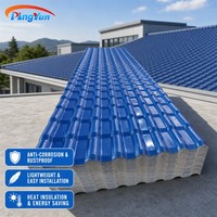 Tuile de toiture en résine synthétique ASA PVC espagnole facile à installer, imperméable, ignifuge, facile à nettoyer, tuile de toiture UPVC pour toiture résidentielle