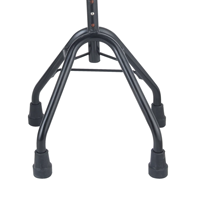 Canne de marche réglable en quadruple à poignée ergonomique légère pour handicapés et personnes âgées Bâton d'aide à la marche avec grande base