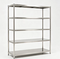 Étagère de comptoir en acier inoxydable sur mesure, organisateur de rangement soudé pour table, à un ou deux niveaux, pour équipement de cuisine et de restauration