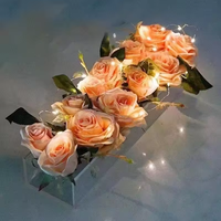 Vase à fleurs sèches multi-trous vase acrylique support à fleurs décoration Vases à fleurs en acrylique pièce maîtresse florale claire pour table à manger