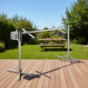 Kit Griglia Elettrica Girevole 52 Pollici, 8 Livelli di Altezza, Capacità 88 Libbre, Barbecue in Acciaio Inox per Cottura all'Aperto - Product Image 2