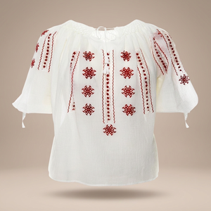 Women's Lace Floral Print Velvet Fabric Casual Tops Shirts Elegant Short Sleeve Lady Blouse China Supplier Wholesale Maternity - Product Image 3