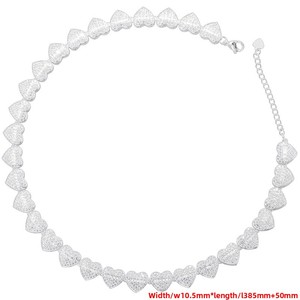 <span class=keywords><strong>Bracelet</strong></span>-collier pour femme Jinyuan Fashion, luxe léger, cuivre incrusté de zircon, forme de cœur, couture - Product Image 6