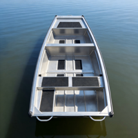 Bateau de travail aquacole en aluminium soudé sur mesure pour deux passagers, coque plate, léger, 3,0 m, OEM ODM