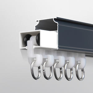 Binario <span class=keywords><strong>per</strong></span> <span class=keywords><strong>Tende</strong></span> a Doppia Traccia Ondulata in Profili di Alluminio Industriale Resistente - Product Image 5