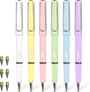 永遠のペン卸売エンドレスペンシルインクレスペンシルエバーラスティング交換可能ヘッドマジックペンインクレスペンシルグラフェンメタルペン先