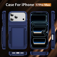Étui portefeuille à rabat effet cuir pour iPhone 18 Pro Max avec double porte-cartes en TPU et PC - Coque de protection ultra-fine antidérapante - Vente en gros