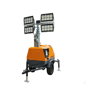 Remolque de Iluminación Móvil Super Factory con 4 Cabezales LED de 5000K, Luz de Emergencia para Exteriores, Alimentado por Diésel - Product Image 5