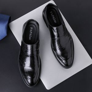 Chaussures en cuir de luxe pour hommes 2025 de qualité supérieure, à lacets, grandes tailles, avec logo personnalisé, pour le bureau - Product Image 6