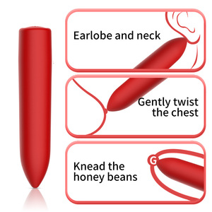 Jouets sexuels pour adultes en gros Mini vibromasseur AV Wand Masseur en silicone Rechargeable par USB Étanche 10 fréquences - Product Image 4