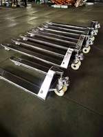 Fabricant paletten hubwagen manuel super longue fourche en acier inoxydable transpalette manuel transpalette